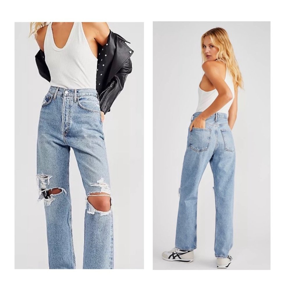NEW Agolde 90's Mid Rise Loose Fit In Fall Out Jeans Size 28